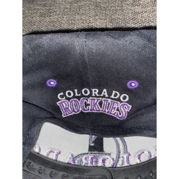 Deadstock 90s Y2K Colorado Rockies Snapback Baseball Cap Hat - Picture 4 of 6